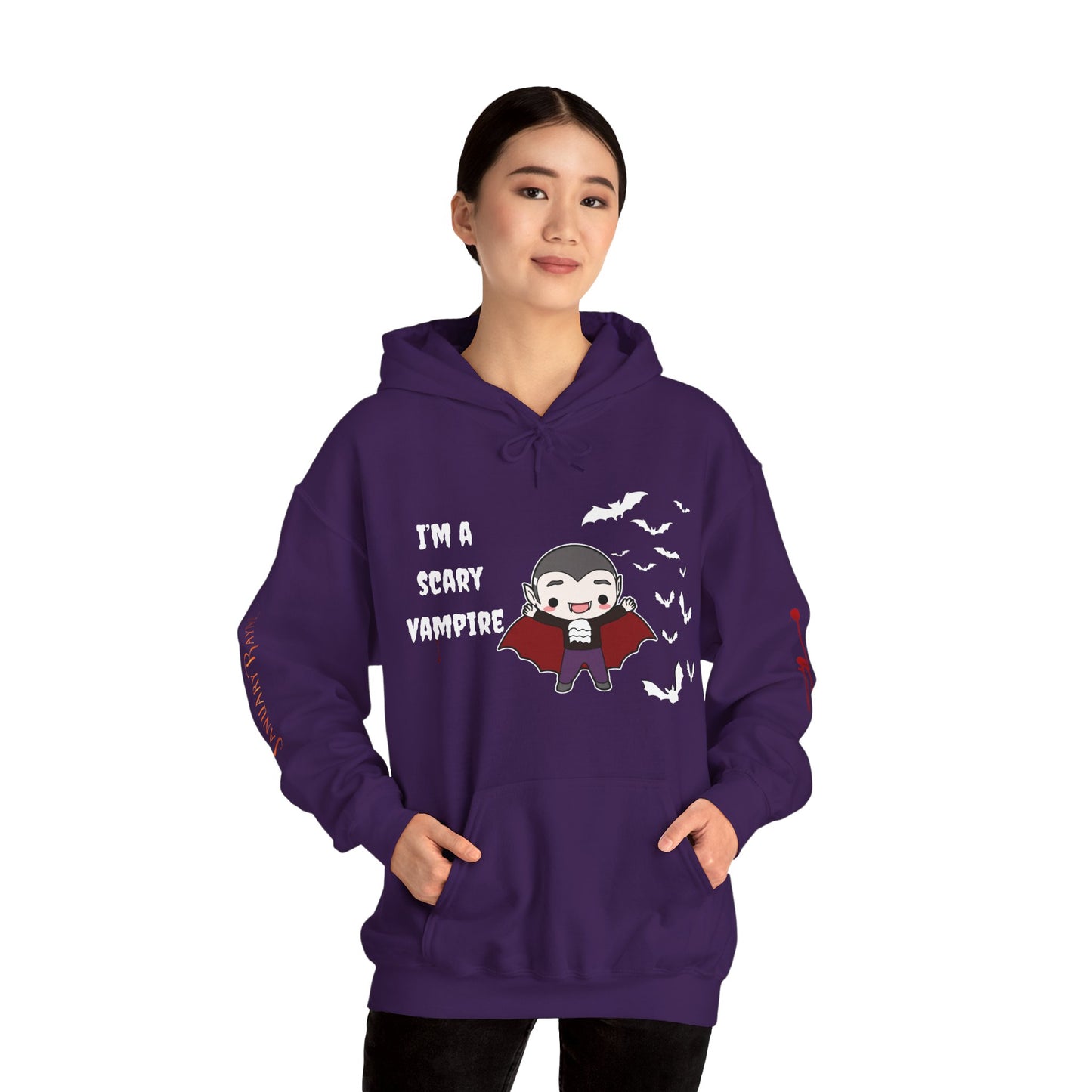 Scary Vampire Unisex Heavy Blend™ Hooded Sweatshirt