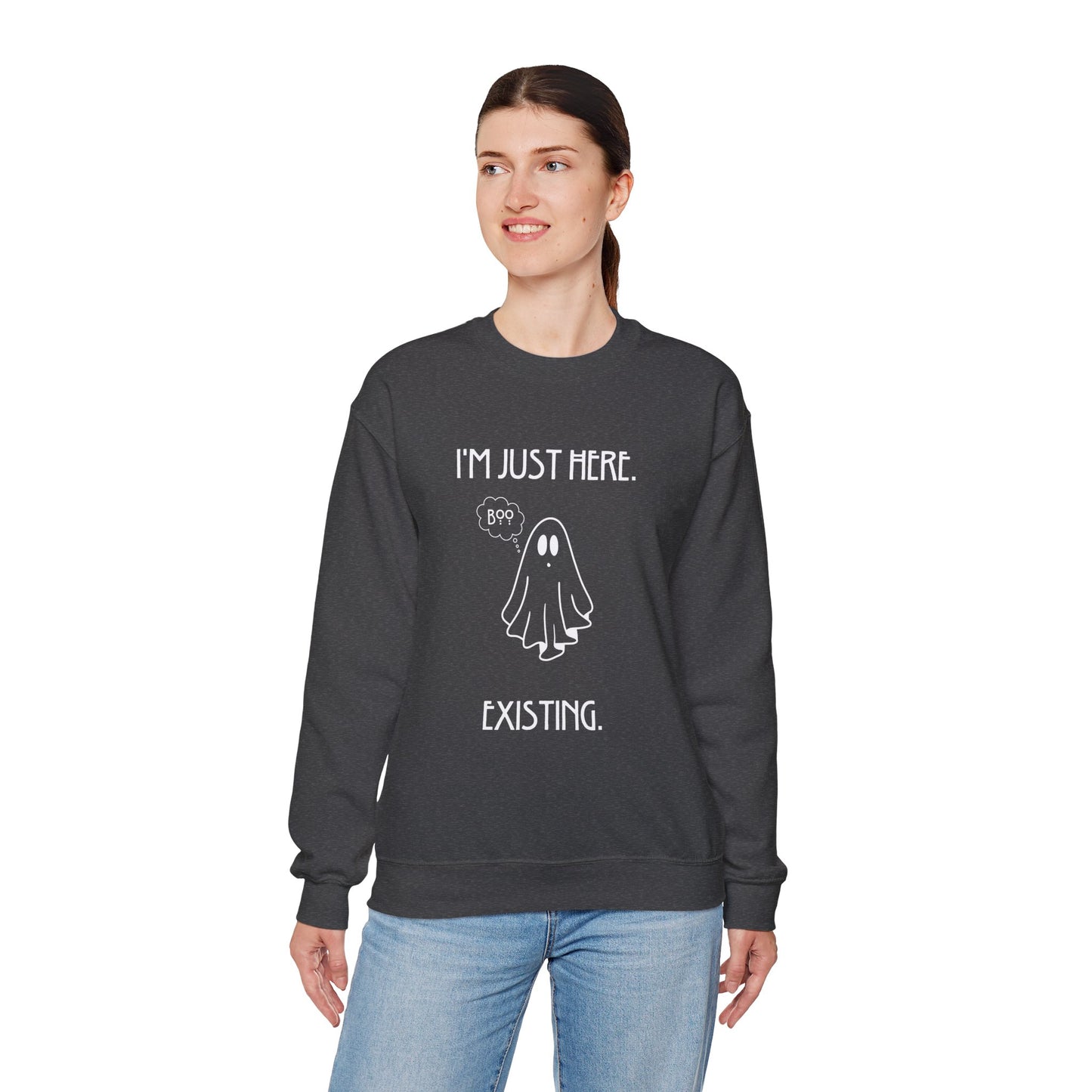 January Quote Lazy Unisex Heavy Blend™ Crewneck Sweatshirt