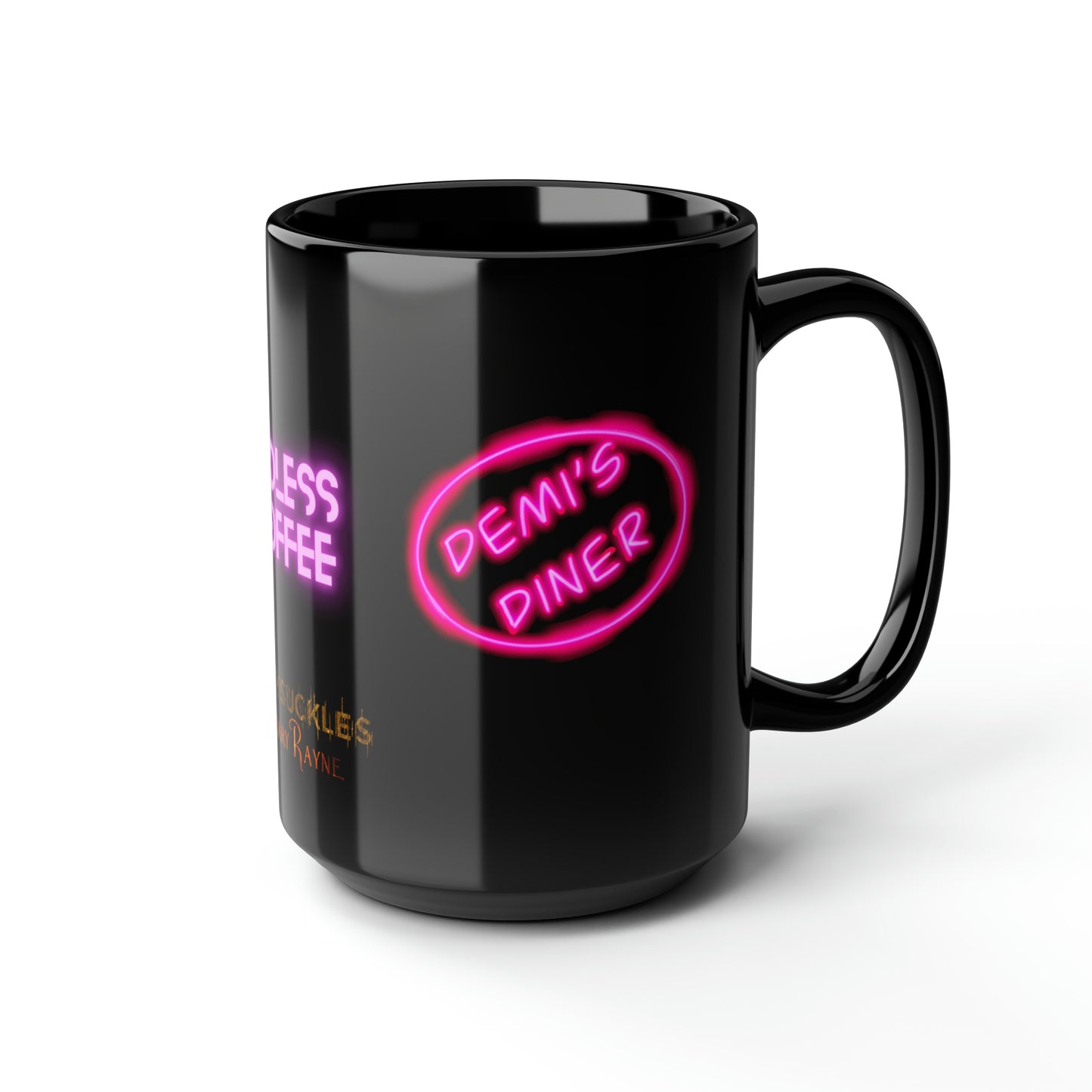 Demi's Diner Black Mug, 15oz