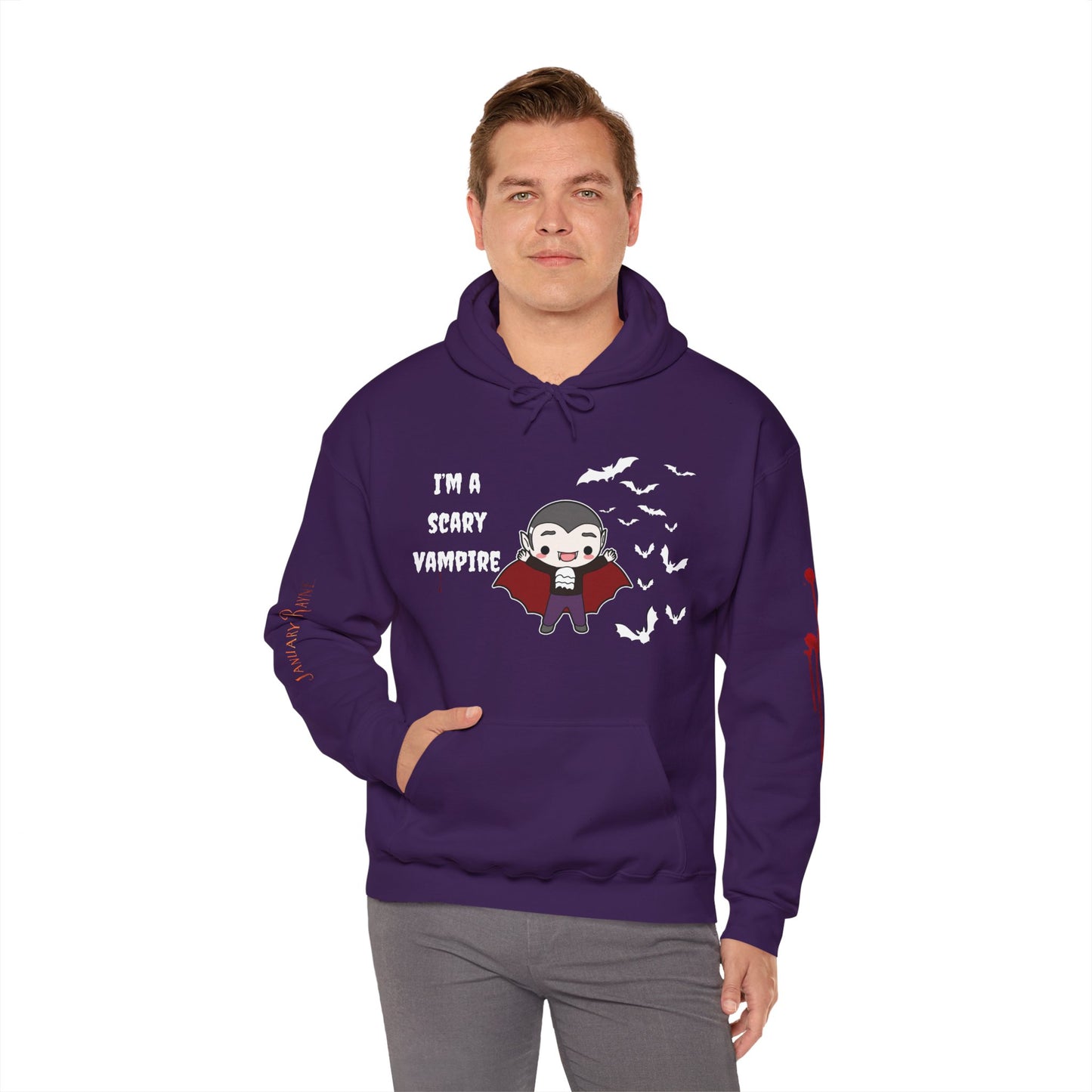 Scary Vampire Unisex Heavy Blend™ Hooded Sweatshirt
