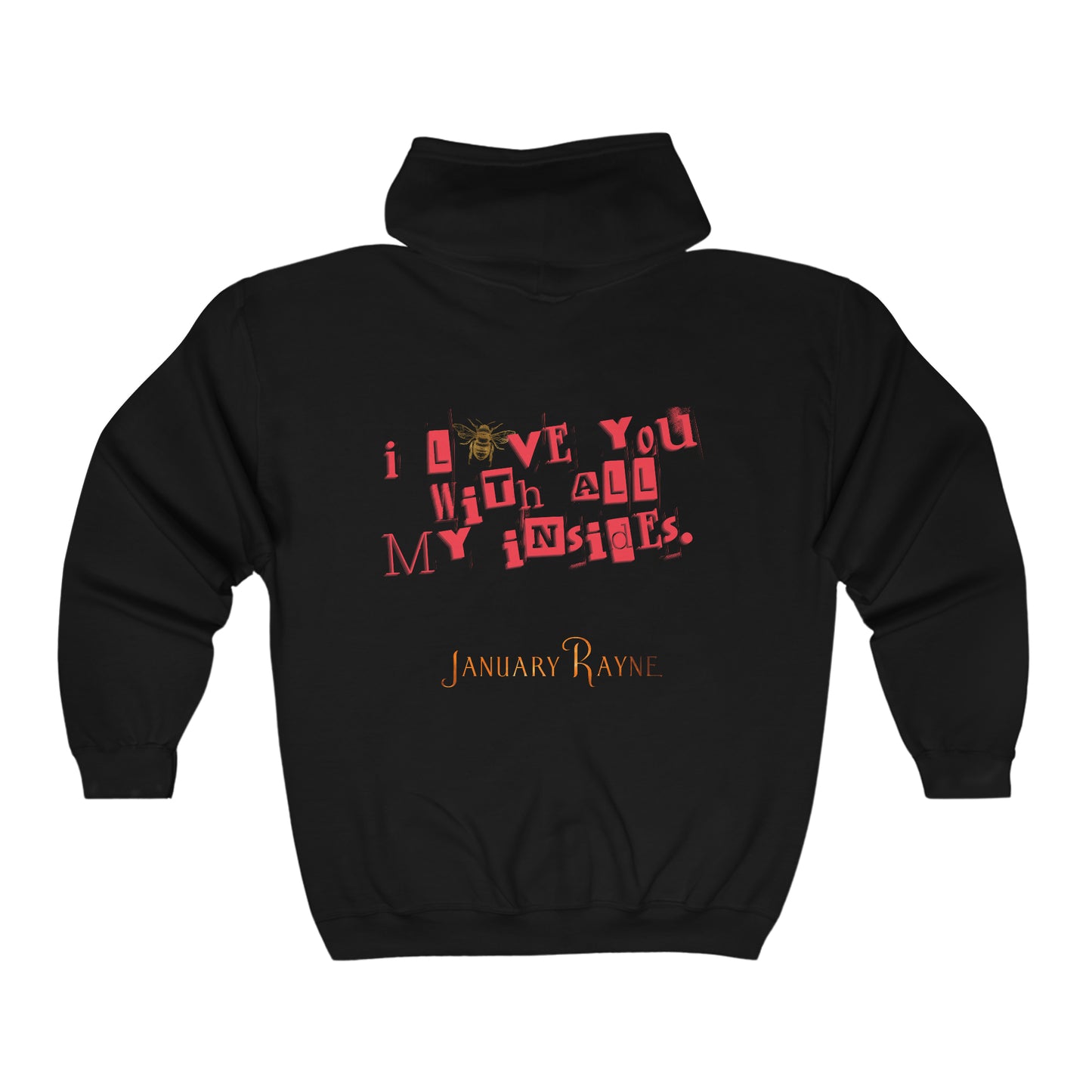 I love you with all my insides Unisex Heavy Blend™ Full Zip Hooded Sweatshirt
