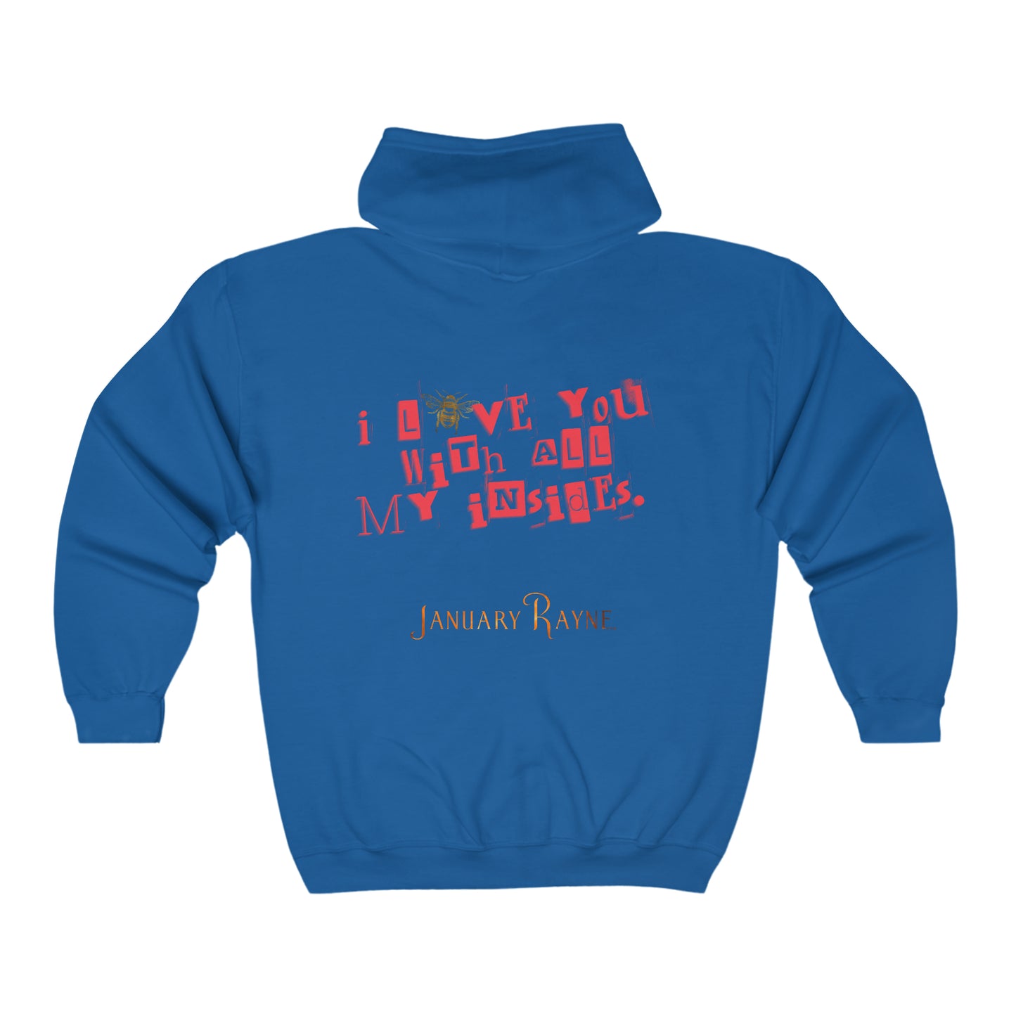 I love you with all my insides Unisex Heavy Blend™ Full Zip Hooded Sweatshirt