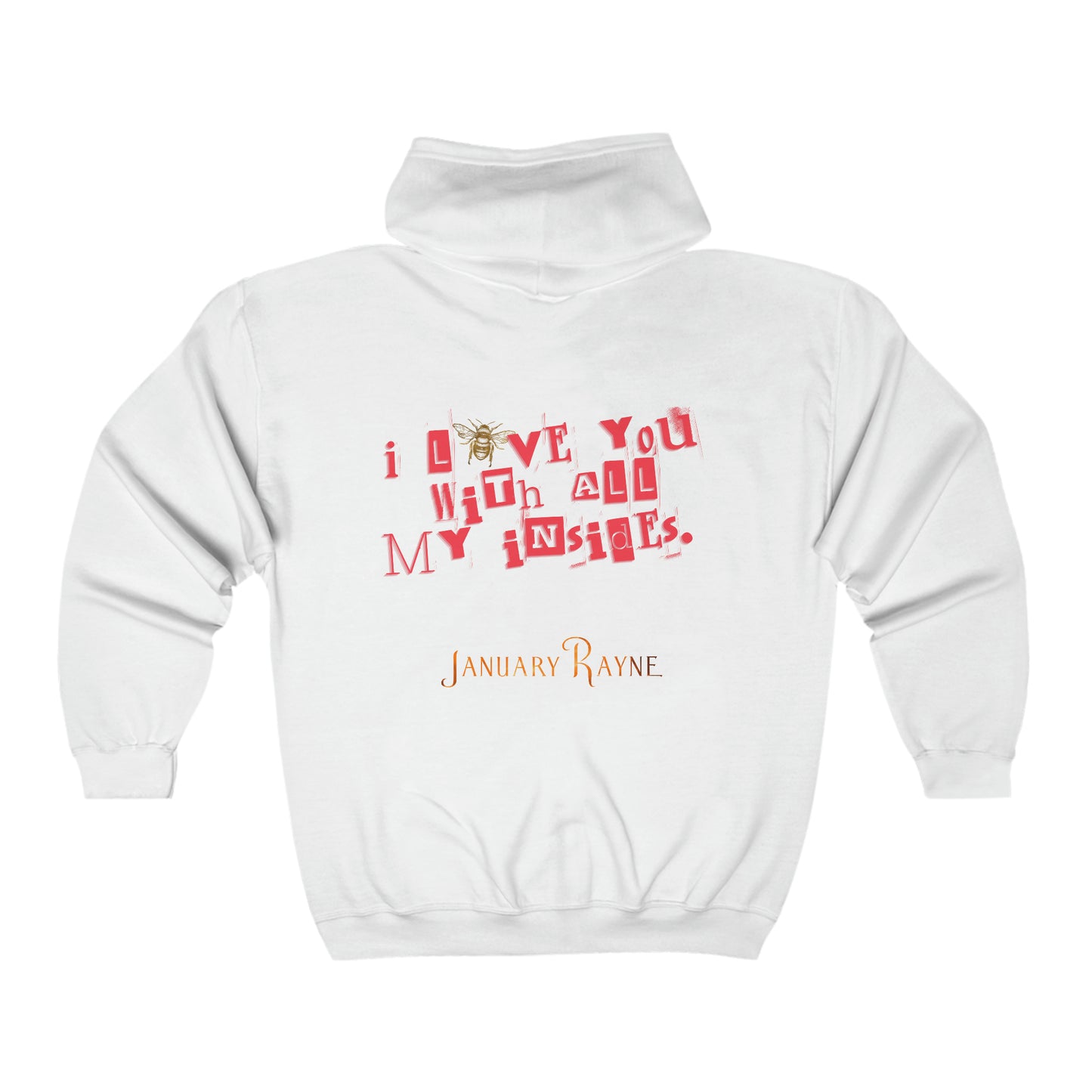 I love you with all my insides Unisex Heavy Blend™ Full Zip Hooded Sweatshirt