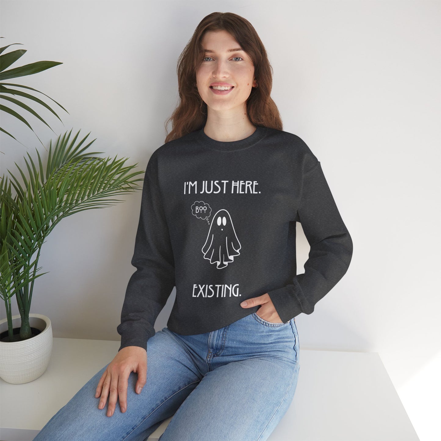 January Quote Lazy Unisex Heavy Blend™ Crewneck Sweatshirt