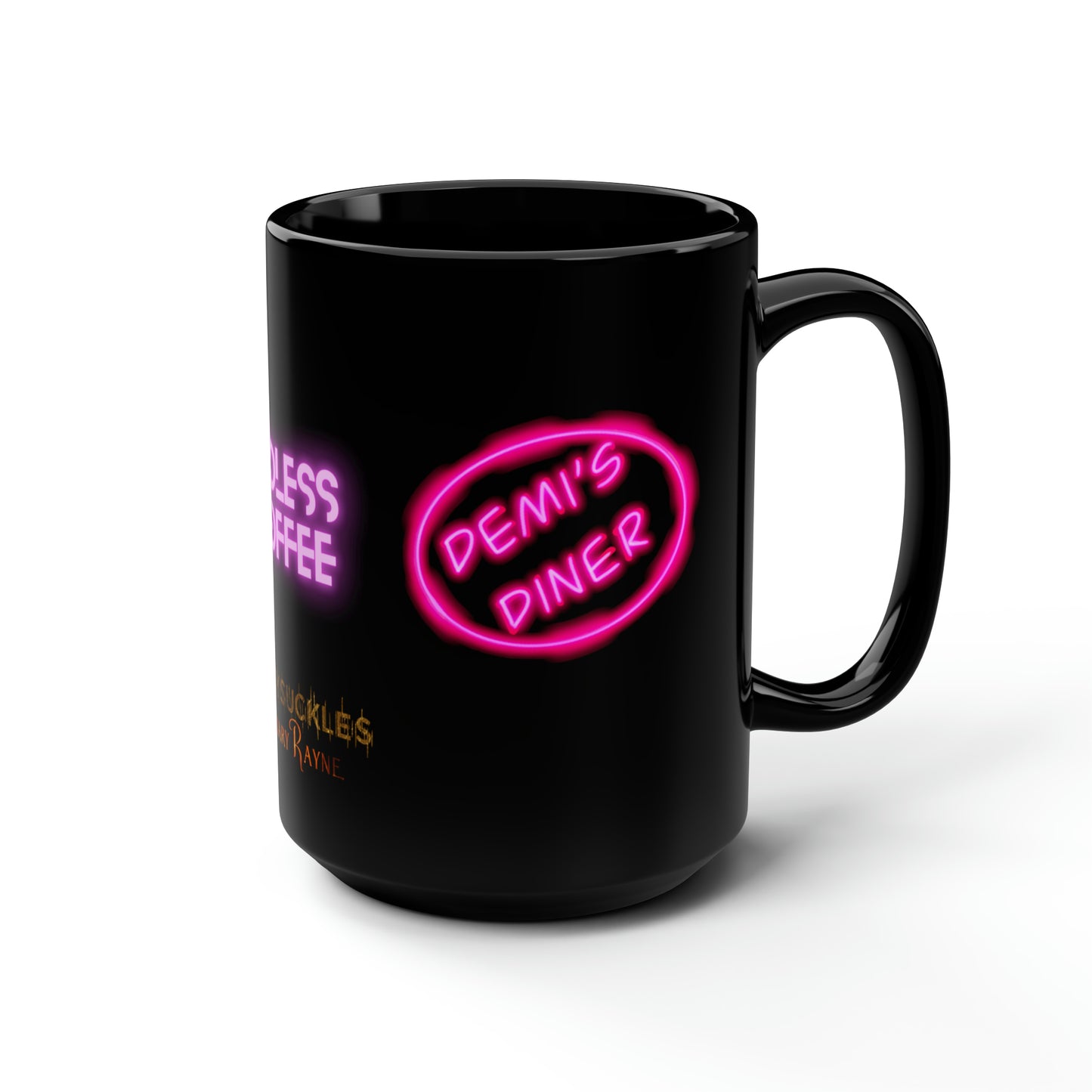 Demi's Diner Black Mug, 15oz
