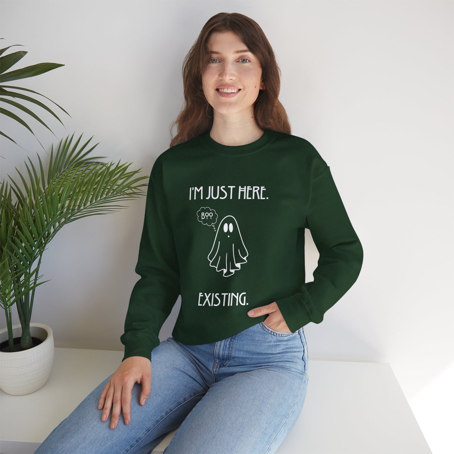 January Quote Lazy Unisex Heavy Blend™ Crewneck Sweatshirt