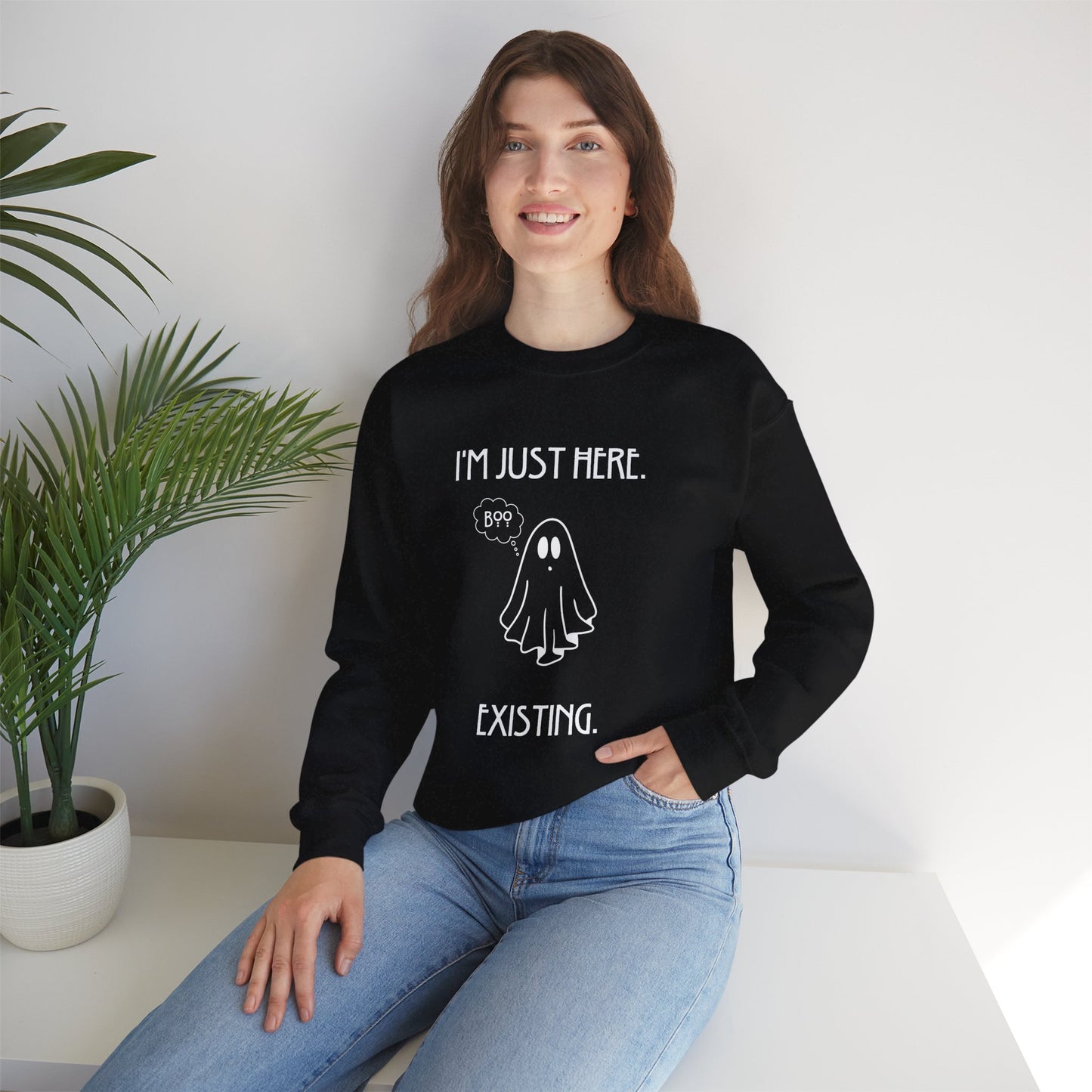 January Quote Lazy Unisex Heavy Blend™ Crewneck Sweatshirt
