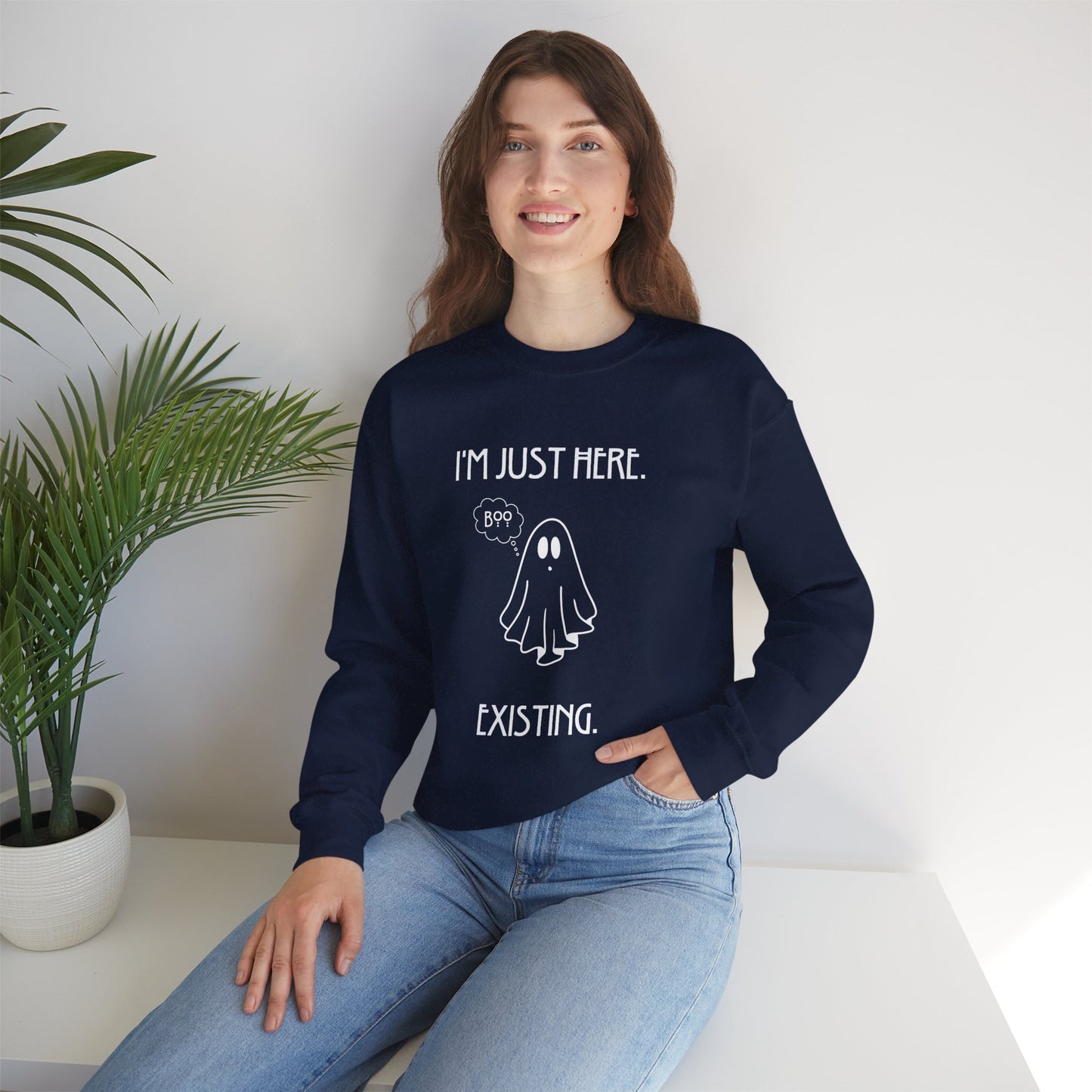 January Quote Lazy Unisex Heavy Blend™ Crewneck Sweatshirt