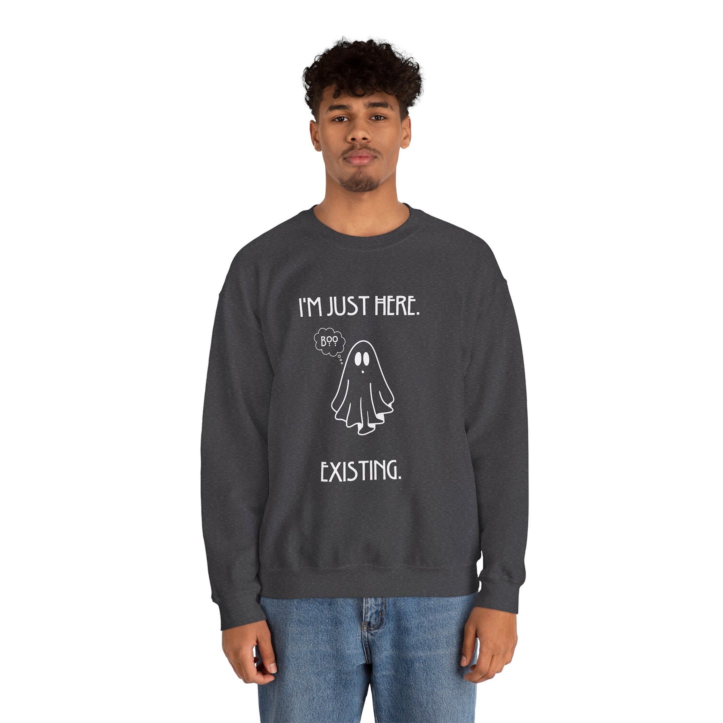 January Quote Lazy Unisex Heavy Blend™ Crewneck Sweatshirt