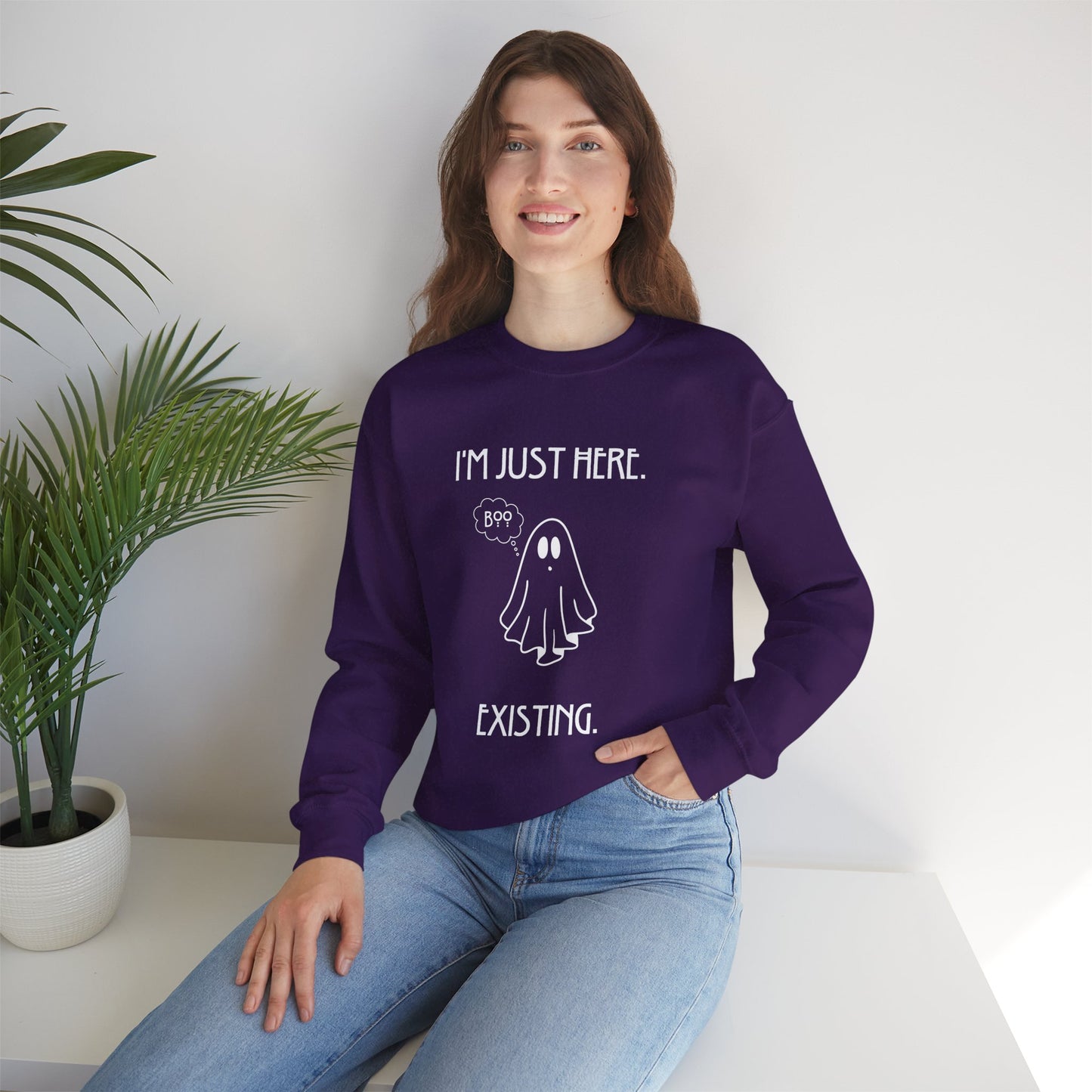 January Quote Lazy Unisex Heavy Blend™ Crewneck Sweatshirt