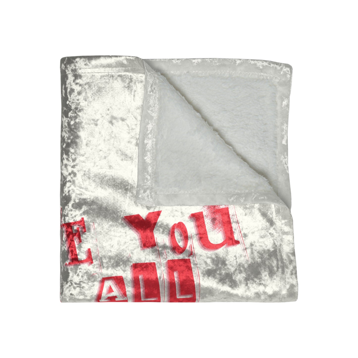 I love you with all my insides Crushed Velvet Blanket